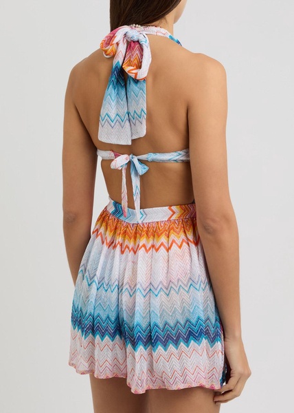 Zigzag fine-knit playsuit 