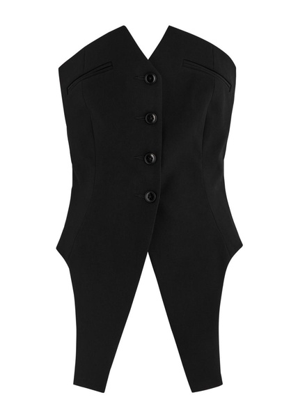 Strapless wool waistcoat