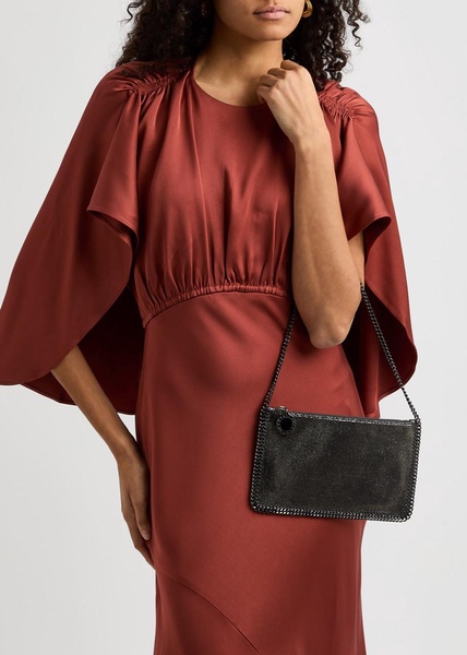 Falabella metallic faux-leather shoulder bag