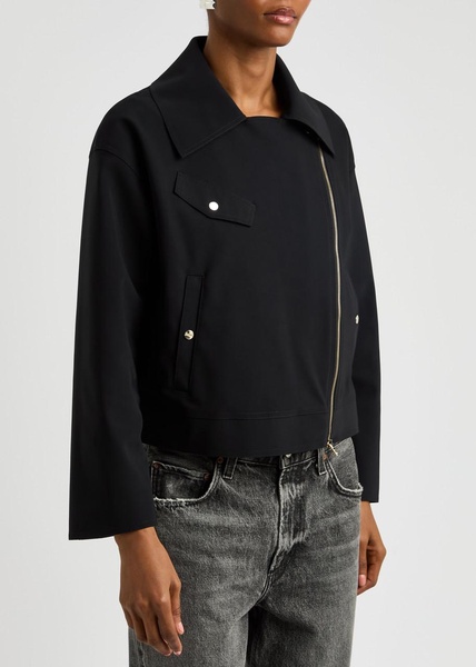 Stretch-jersey biker jacket