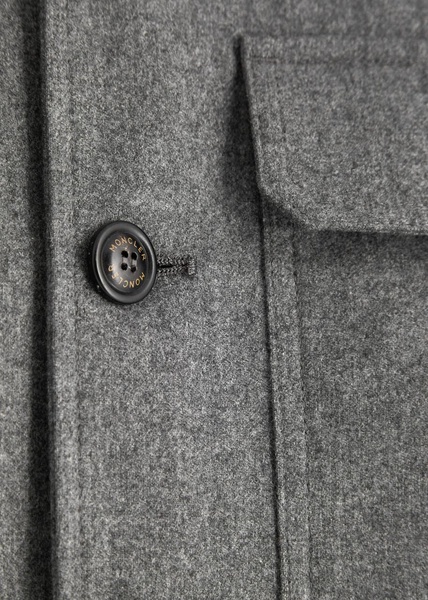 Logo-appliquéd woven shirt 