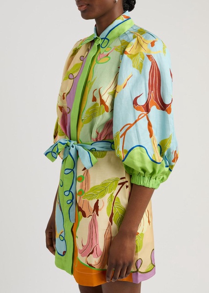 Rafaela printed mini shirt dress