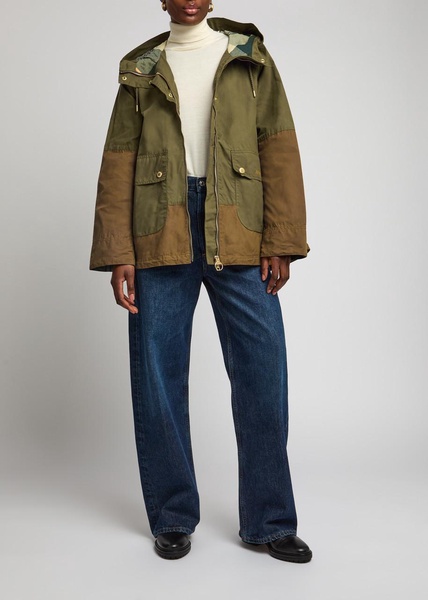 Hayley hooded waxed cotton jacket 