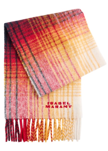 Firny checked alpaca-blend scarf 