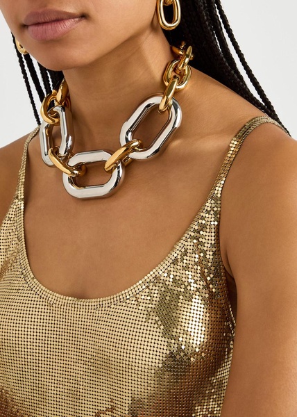 XL Link two-tone chain necklace