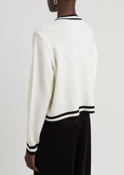 X The Beatles Gleeson embroidered stretch-wool jumper