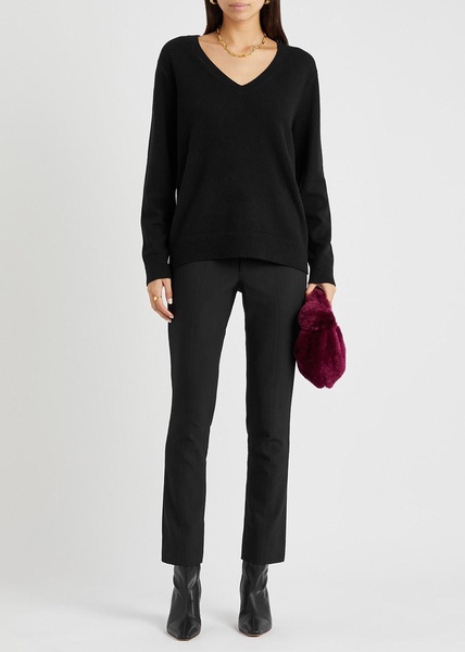 Slim-leg stretch-cotton trousers