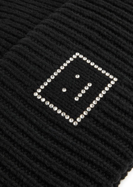 Logo-embellished wool beanie 