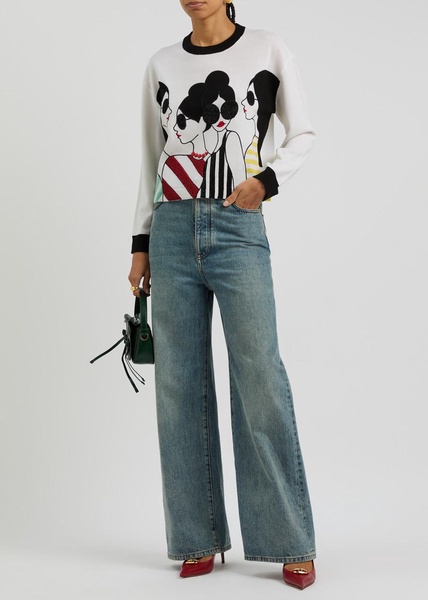Gleeson embellished stretch-wool jumper