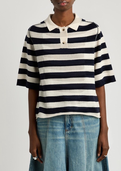 Pauline striped-intarsia wool-blend jumper