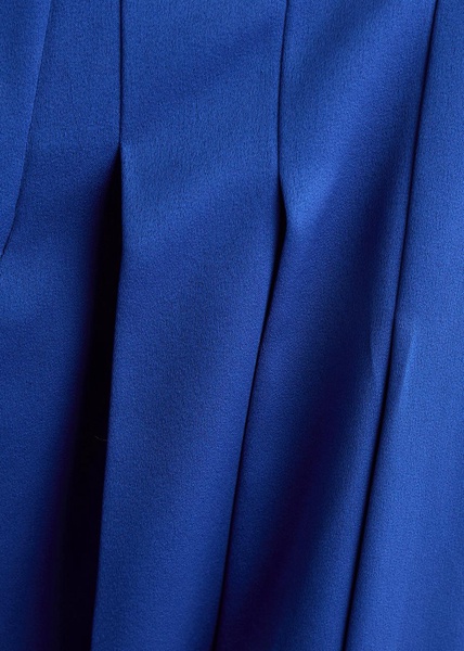 Simon pleated wide-leg satin trousers