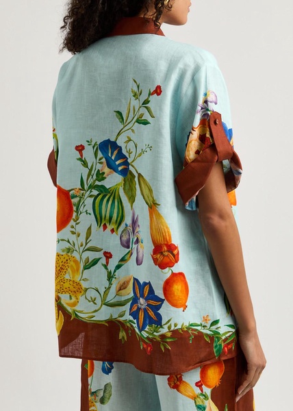 Dahlia printed flax shirt