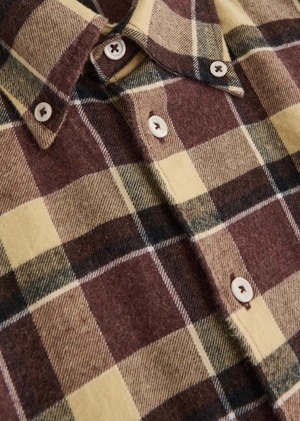Lazy Day checked brushed-cotton shirt
