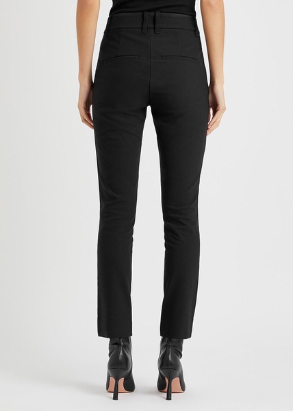 Slim-leg stretch-cotton trousers