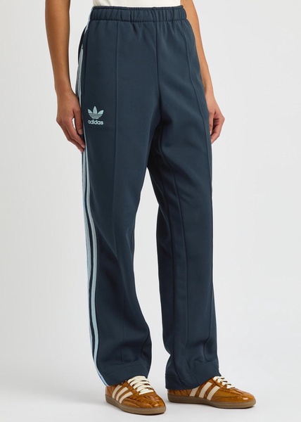 Striped logo jersey track pants