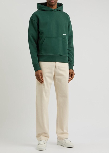 Box logo-print hooded cotton sweatshirt
