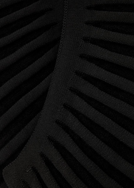 Off-the-shoulder ribbed mini dress 