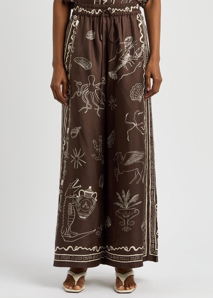 Sammy wide-leg silk trousers