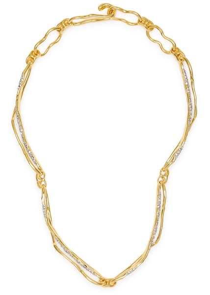 Solanales 14kt gold-plated necklace