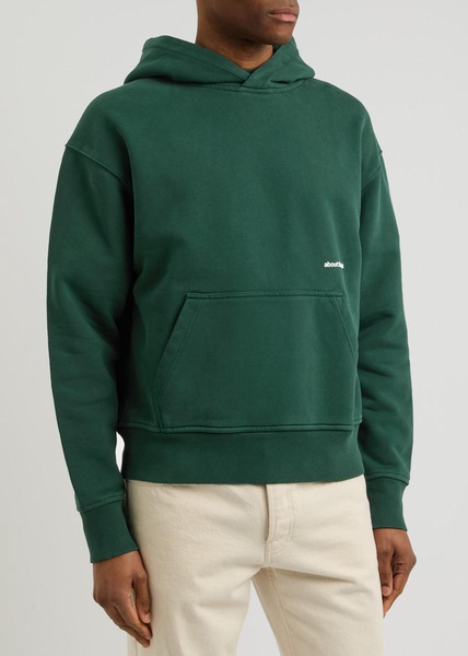 Box logo-print hooded cotton sweatshirt