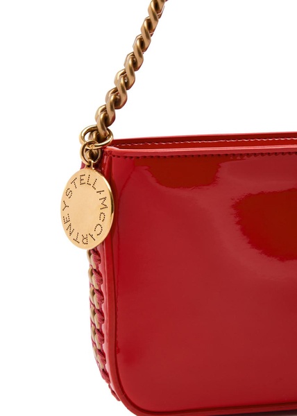 Frayme patent faux leather shoulder bag 