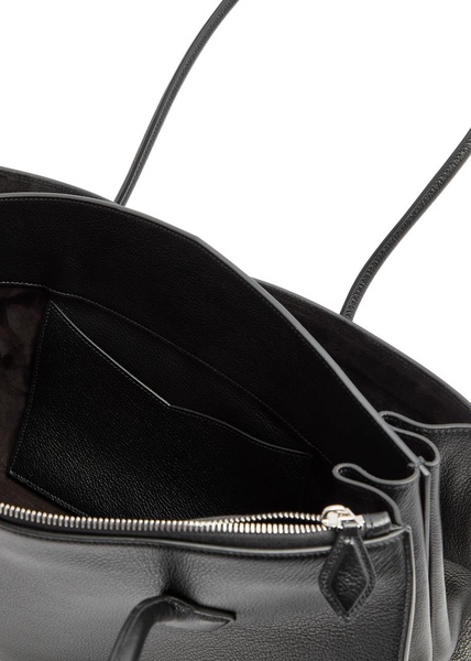 Le Teckel grained leather tote
