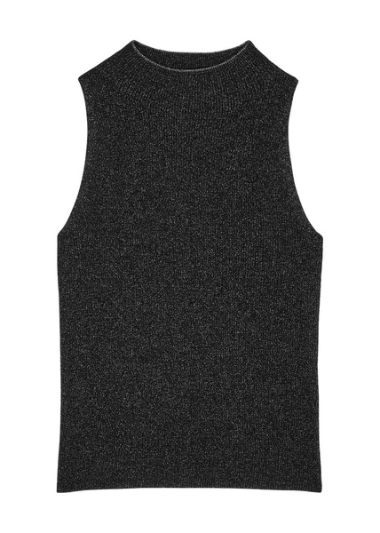 Metallic-knit tank