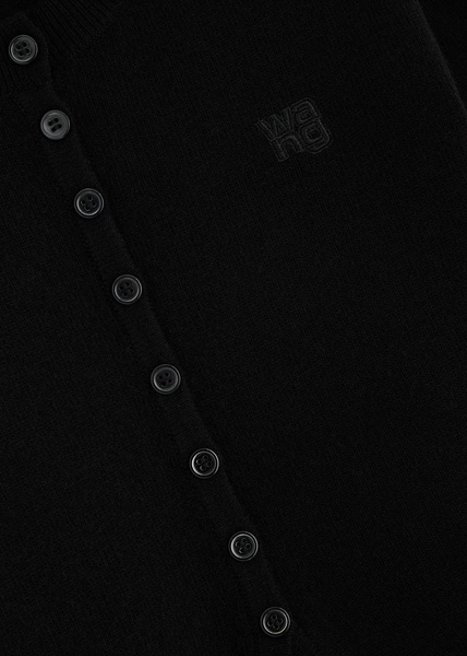 Logo wool cardigan