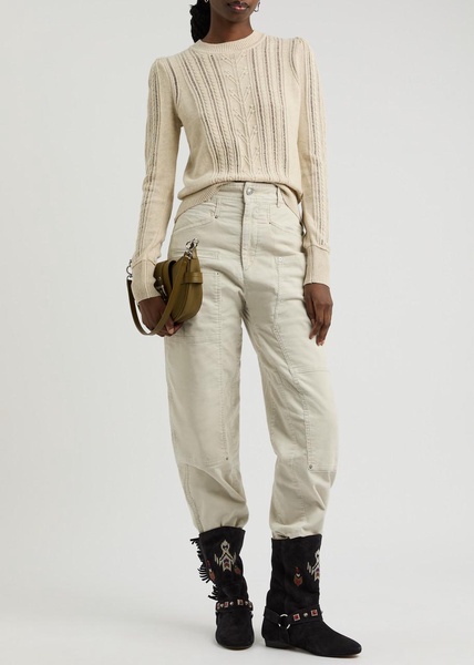 Kalyn cable-knit cotton-blend jumper 