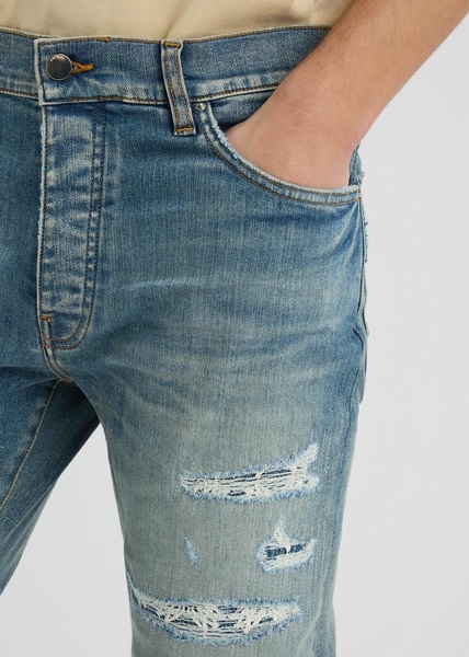 Quad Repaired distressed skinny jeans 