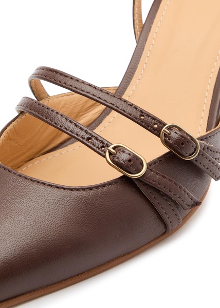 Joella 75 leather slingback pumps 