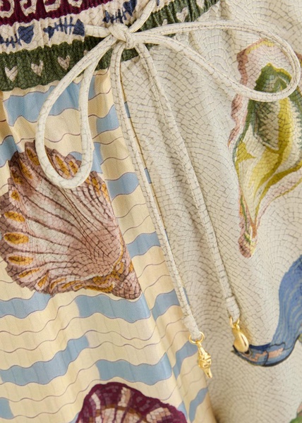 Bath House printed silk-satin trousers