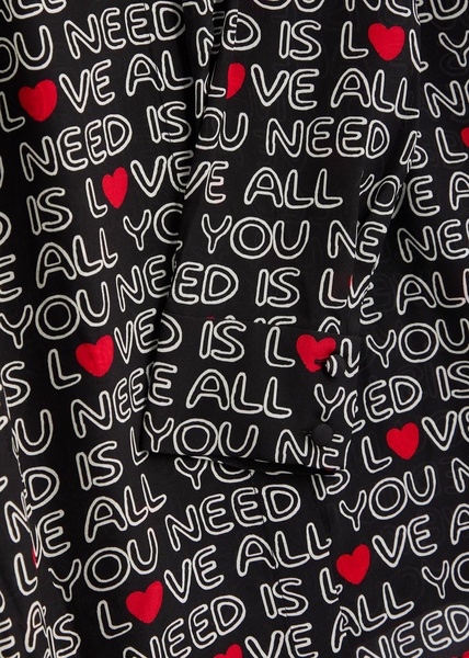 X The Beatles Willa printed silk shirt