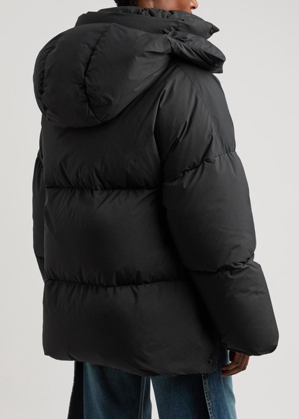 Hooded quilted shell jacket