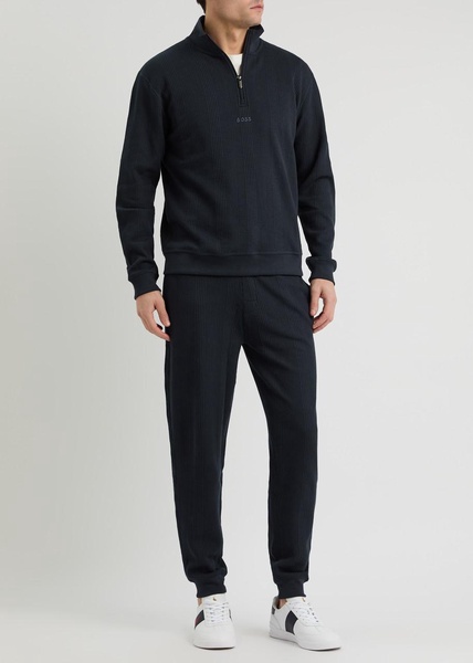 Half-zip cotton-blend sweatshirt 
