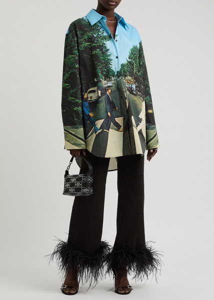 X The Beatles printed cotton-blend shirt