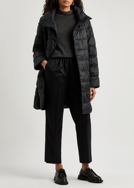 Roll-neck fine-knit wool jumper