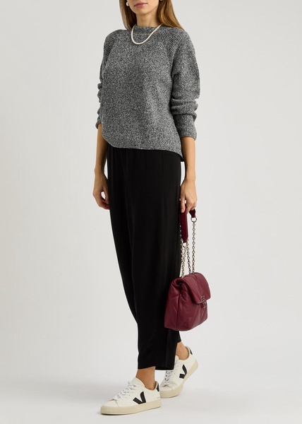Knitted cotton-blend jumper
