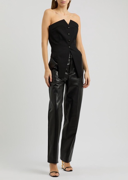 Strapless wool waistcoat