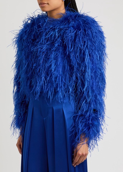 Kidman feather-embellished jacket