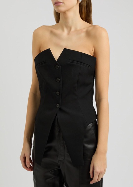 Strapless wool waistcoat