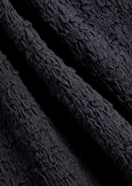 Seersucker cotton-blend top