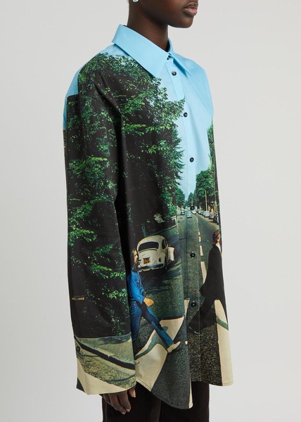 X The Beatles printed cotton-blend shirt