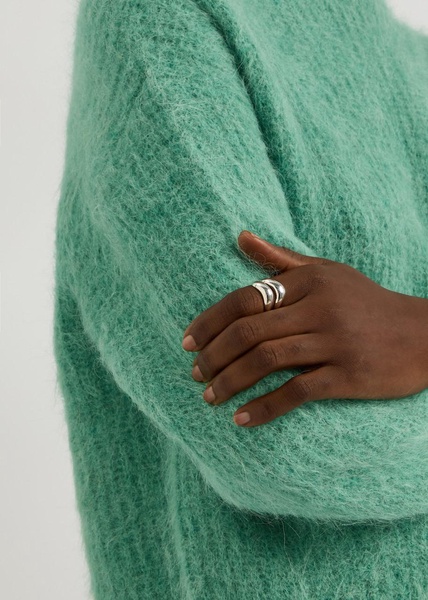 Double Wave sterling silver ring 