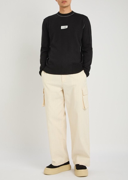 Label Logo Knit wool-blend jumper