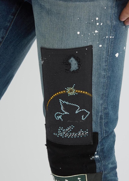 Lounge patch-appliqué skinny jeans 
