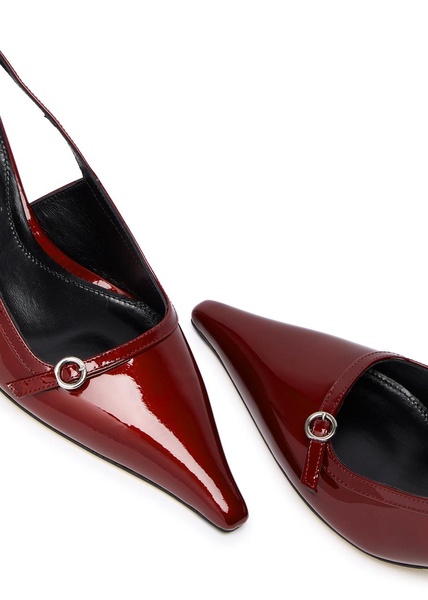 Saba patent-leather slingback pumps
