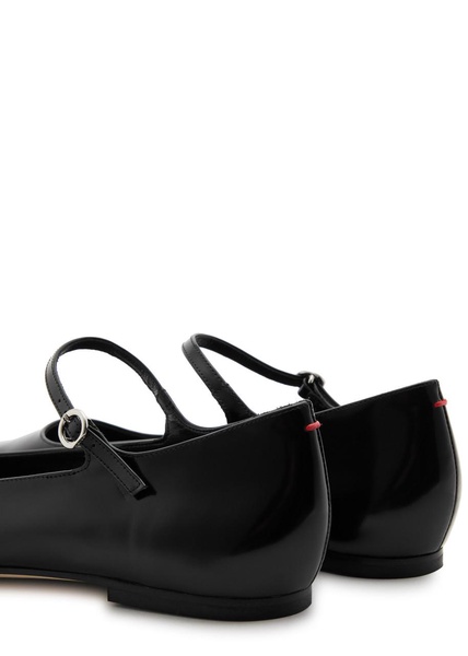 Cleo glossed leather flats 