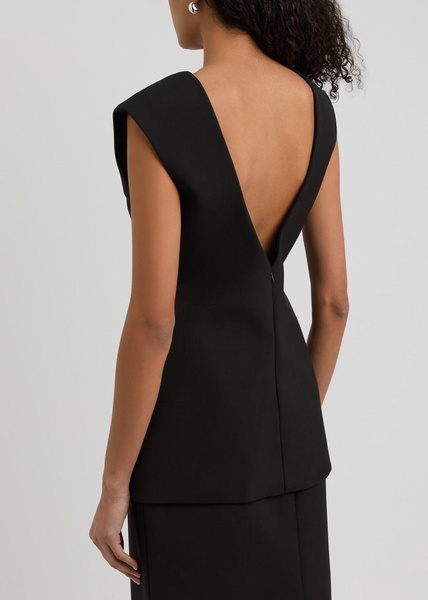Open-back woven top 