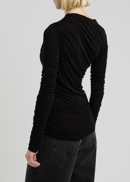 Tania ruched stretch-jersey top